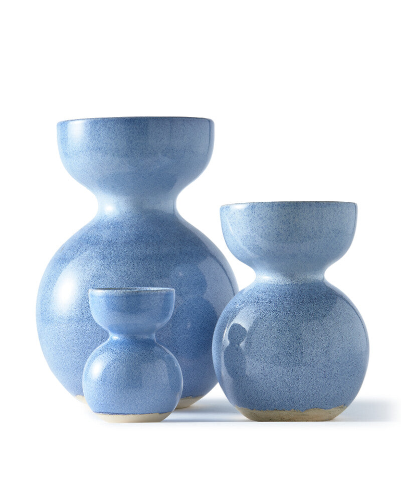 Pols Potten Boolb Vase in Blue Ceramic – Medium