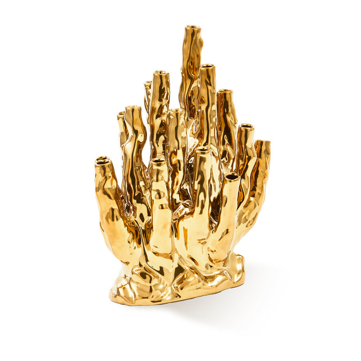 Pols Potten Coral Vase – 20 Tulips – Gold