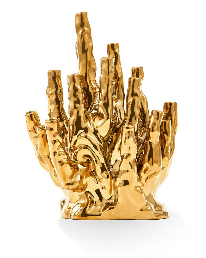 Pols Potten Coral Vase – 20 Tulips – Gold