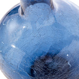Pols Potten Crackled Ball Body Vase in Dark Blue Glass – Large