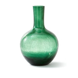 Pols Potten Crackled Ball Body Vase in Dark Green Glass – Large