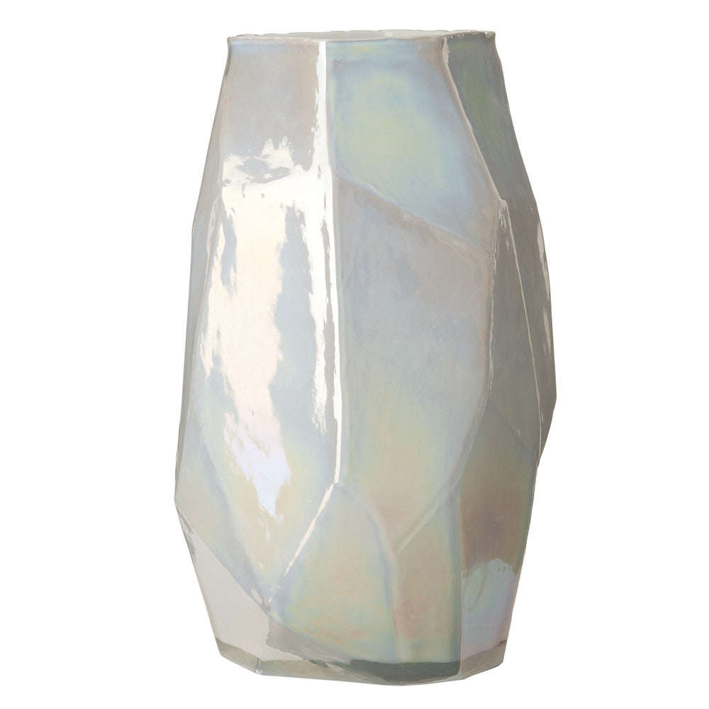 Pols Potten Graphic Luster Vase in White – Large - Excess Stock