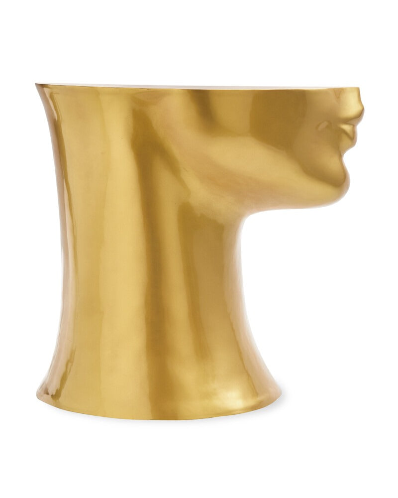 Pols Potten Head Side Table in Gold – Left Bottom