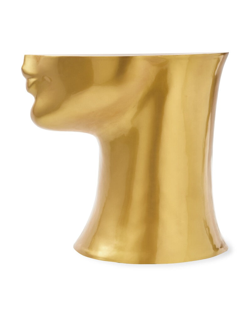 Pols Potten Head Side Table in Gold – Right Bottom