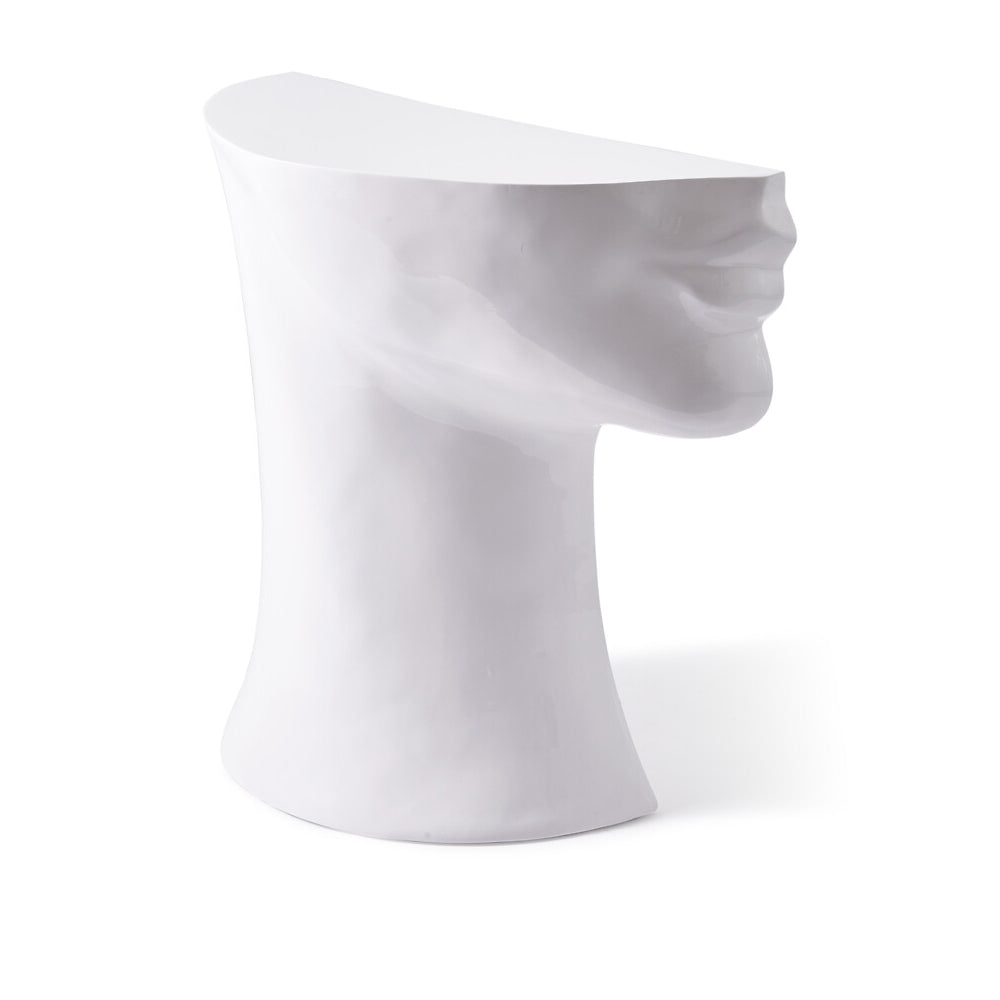 Pols Potten Head Side Table in White – Left Bottom