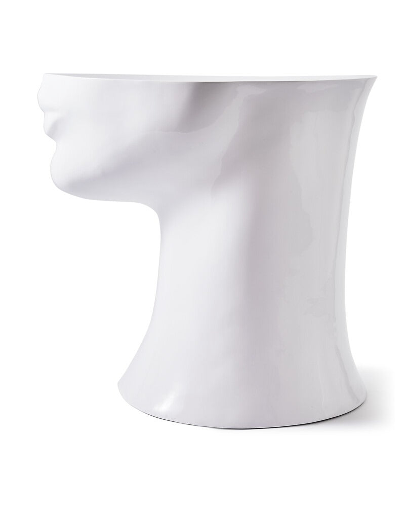 Pols Potten Head Side Table in White – Right Bottom