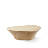 Pols Potten Oval Marble Look Coffee Table – Travertine - Large