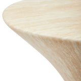 Pols Potten Oval Marble Look Coffee Table – Travertine - Large