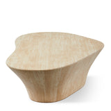 Pols Potten Oval Marble Look Coffee Table – Travertine - Large