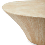 Pols Potten Oval Marble Look Coffee Table – Travertine - Large