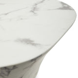 Pols Potten Oval Marble Look Coffee Table – White - Large