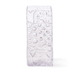 Pols Potten Square Relief Vase – Clear Glass
