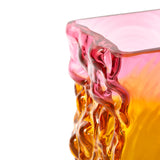 Pols Potten Square Relief Vase – Ochre Glass