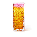 Pols Potten Square Relief Vase – Ochre Glass