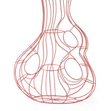 Pols Potten Three Ears Frame Vase in Coral Red Wire – Medium