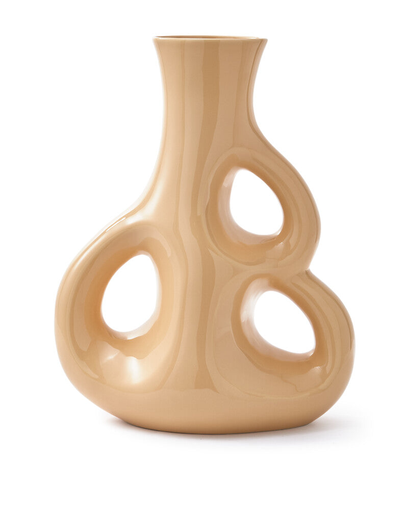 Pols Potten Three Ears Vase in Beige Ceramic – Medium