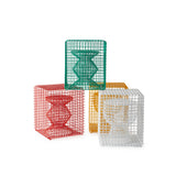 Pols Potten Wire Zig Zag Stool –  Coral Red