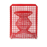 Pols Potten Wire Zig Zag Stool –  Coral Red
