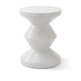 Pols Potten Zig Zag Outdoor Stool – White