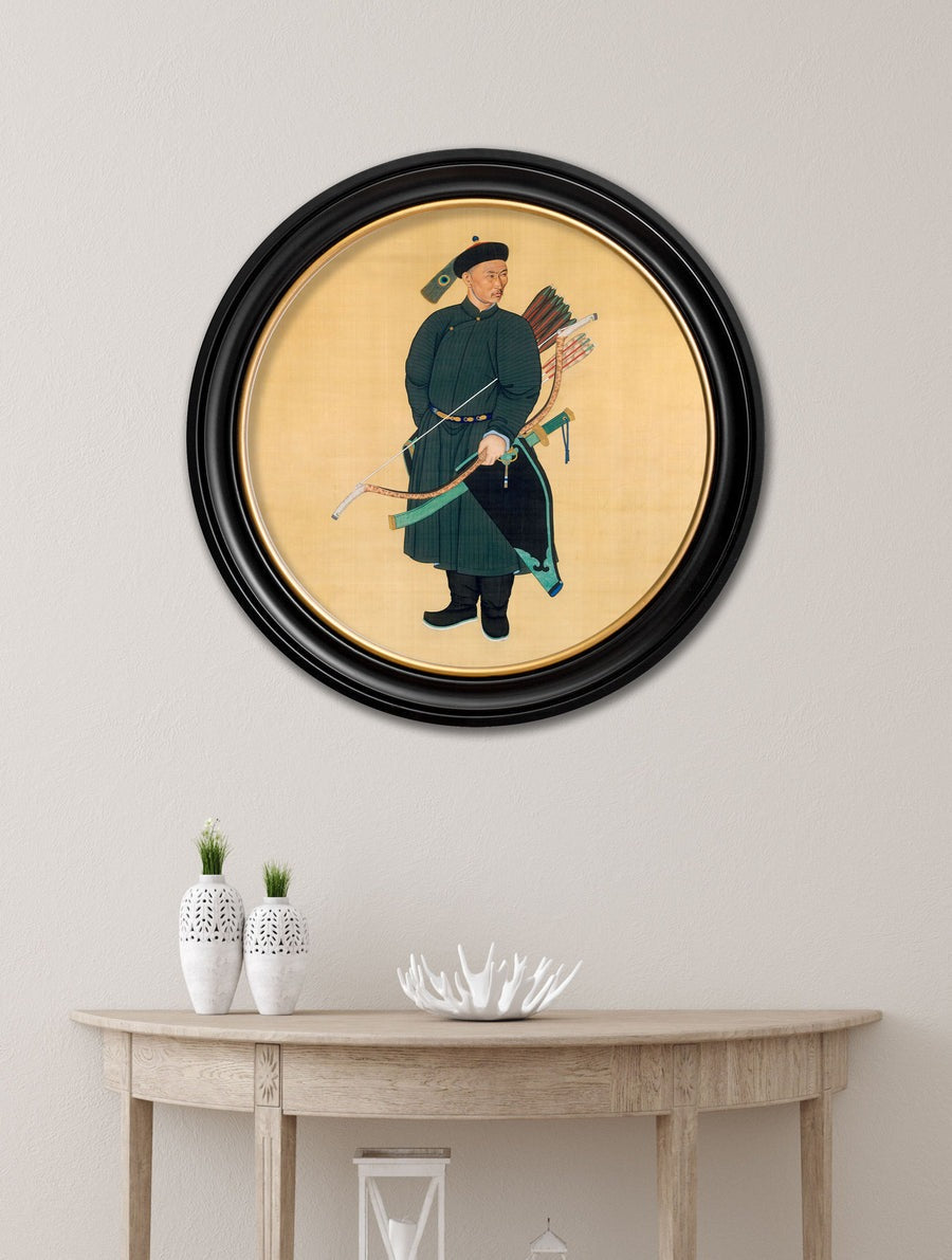 Portrait of the Imperial Bodyguard – Oxford Round Framed Print