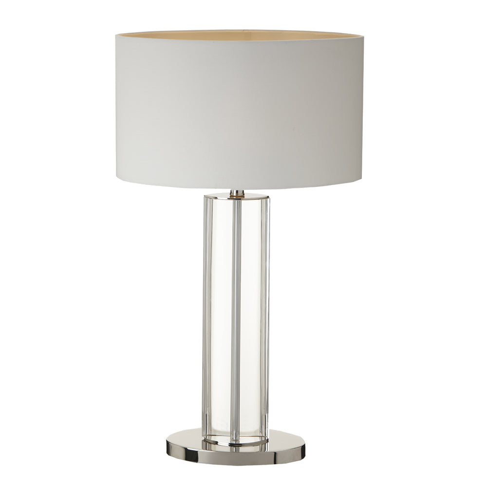 RV Astley Lisle Tall Table Lamp with Crystal and Nickel – Excess Stock