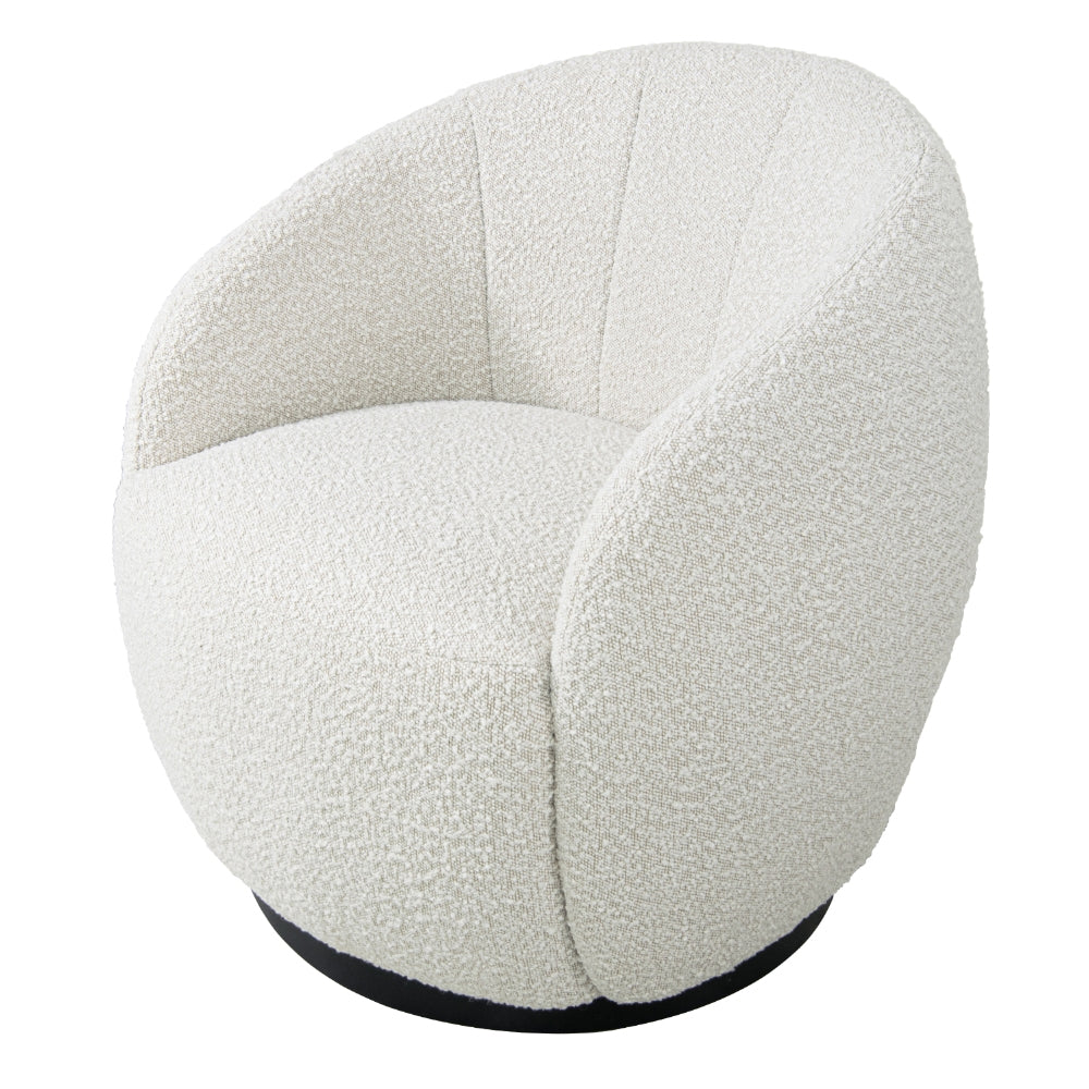 RV Astley Chalain Swivel Chair – White Boucle