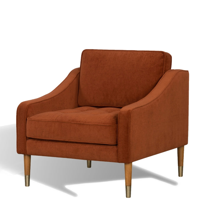 RV Astley Edna Armchair – Terracotta Velvet