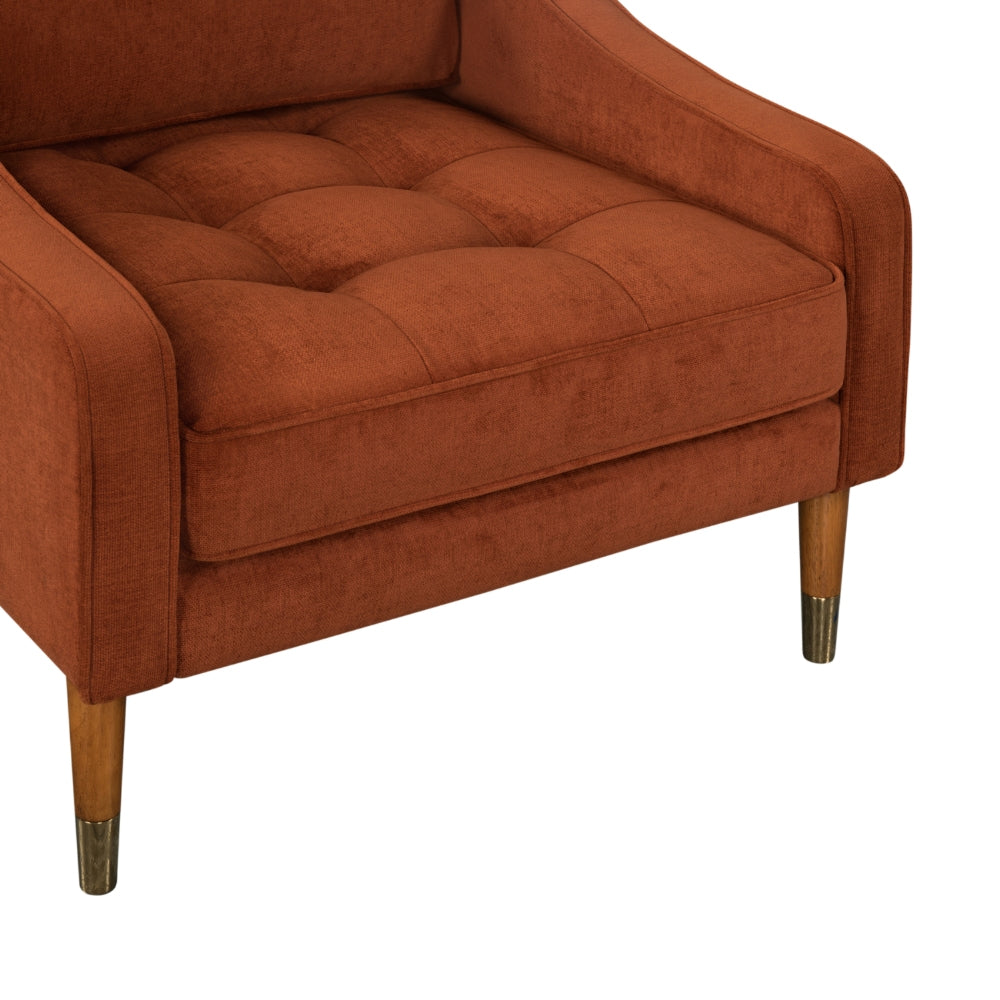 RV Astley Edna Armchair – Terracotta Velvet