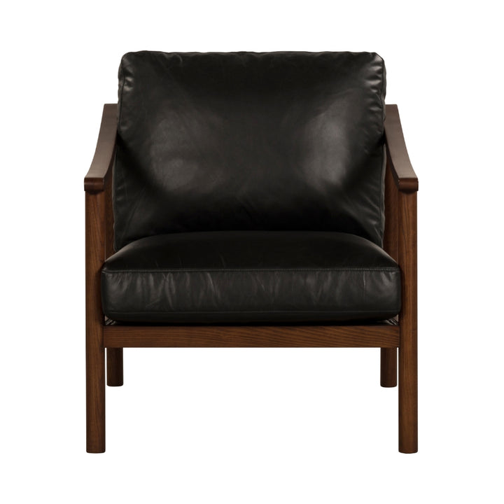 RV Astley Norman Armchair – Black Leather
