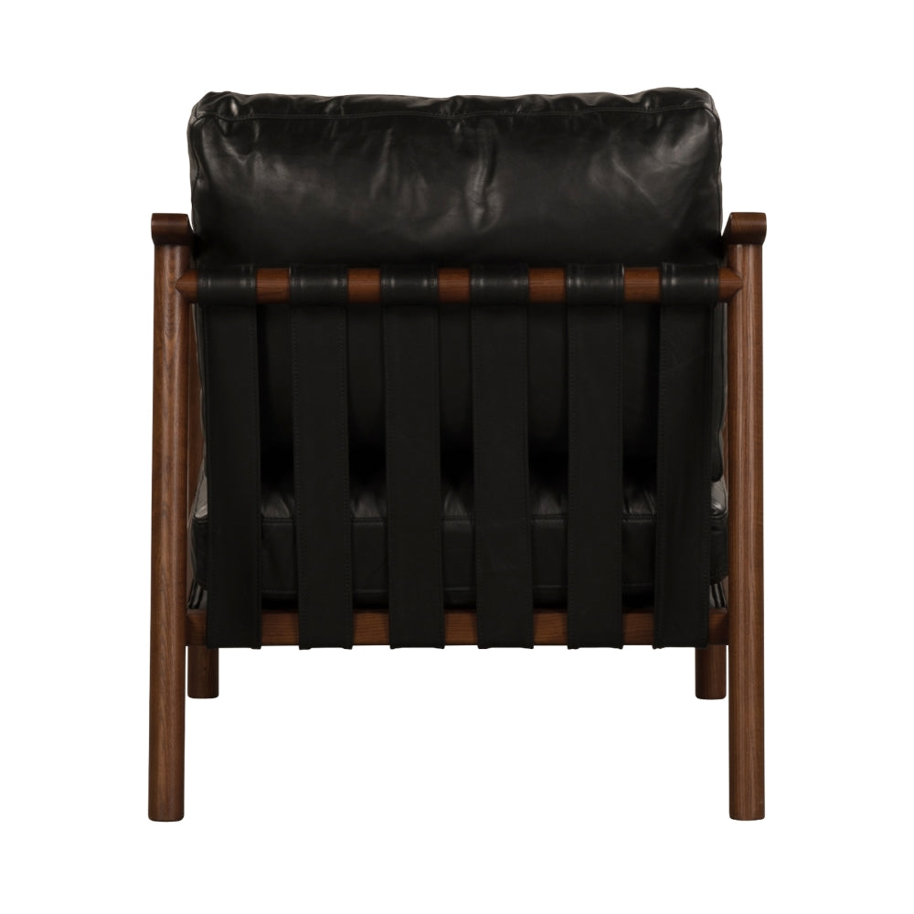 RV Astley Norman Armchair – Black Leather