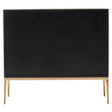 Raidan 2 Door Sideboard – Black and Gold