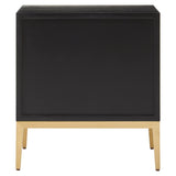 Raidan 2 Drawer Chest – Black and Gold