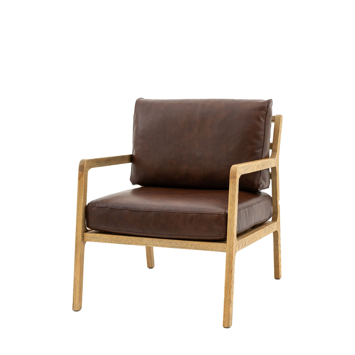 Ravella Lounge Chair – Antique Brown Leather