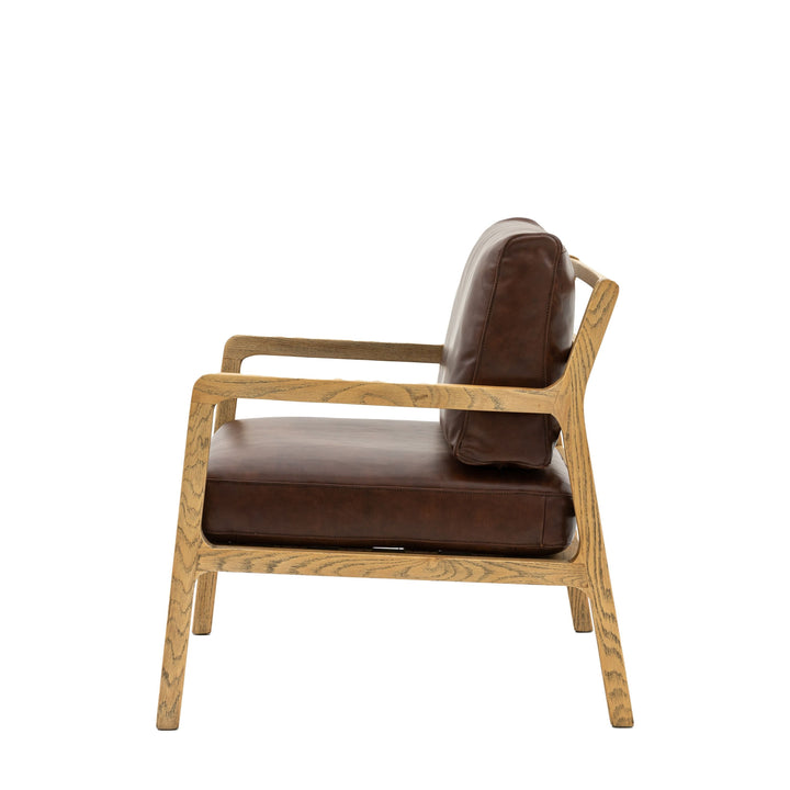 Ravella Lounge Chair – Antique Brown Leather