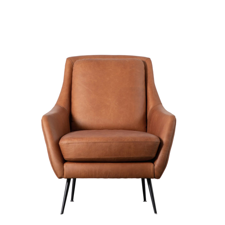 Raya Armchair – Brown Leather