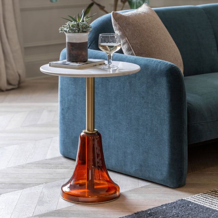 Raziel Side Table – Orange