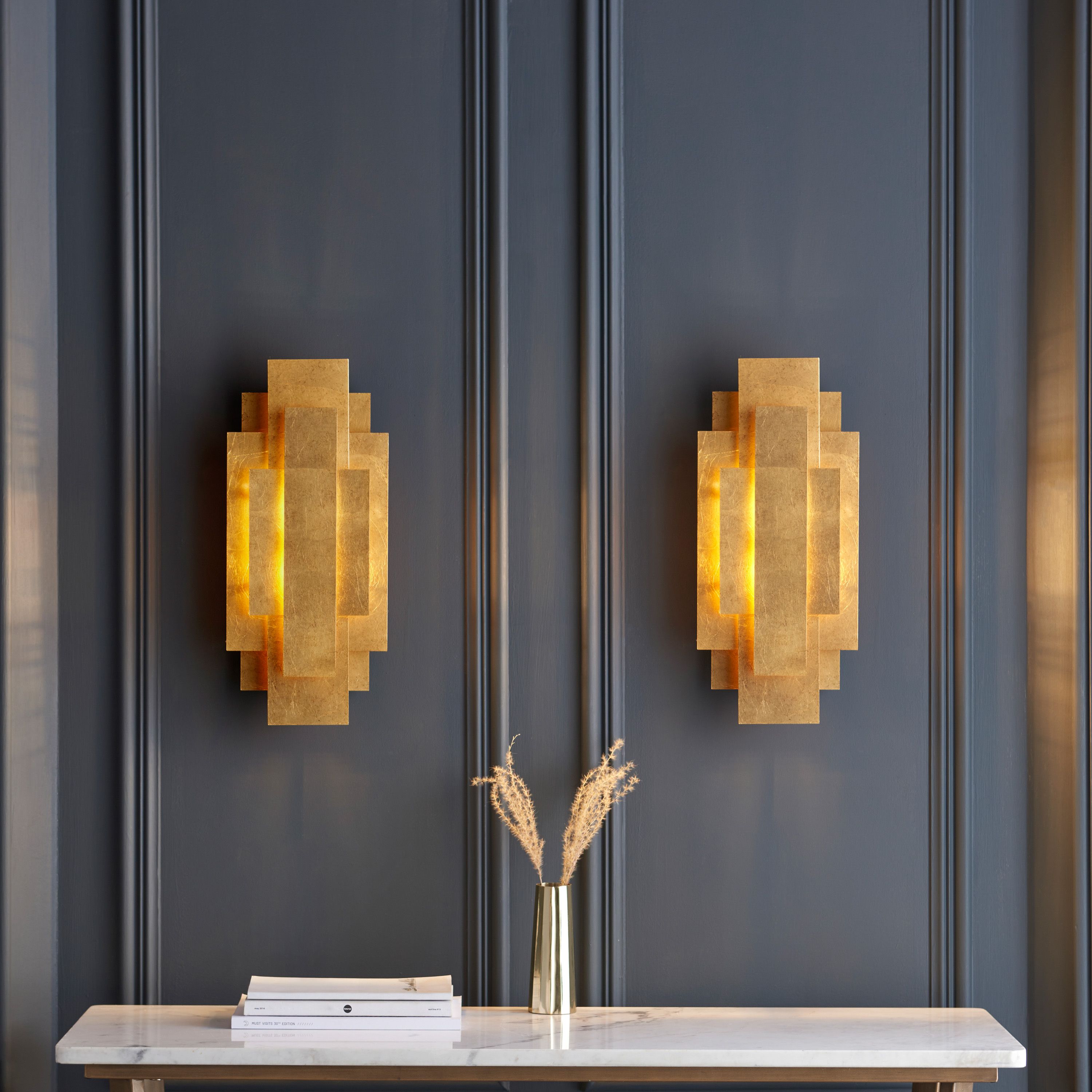 Regent Wall Light – Gold – Set of 2