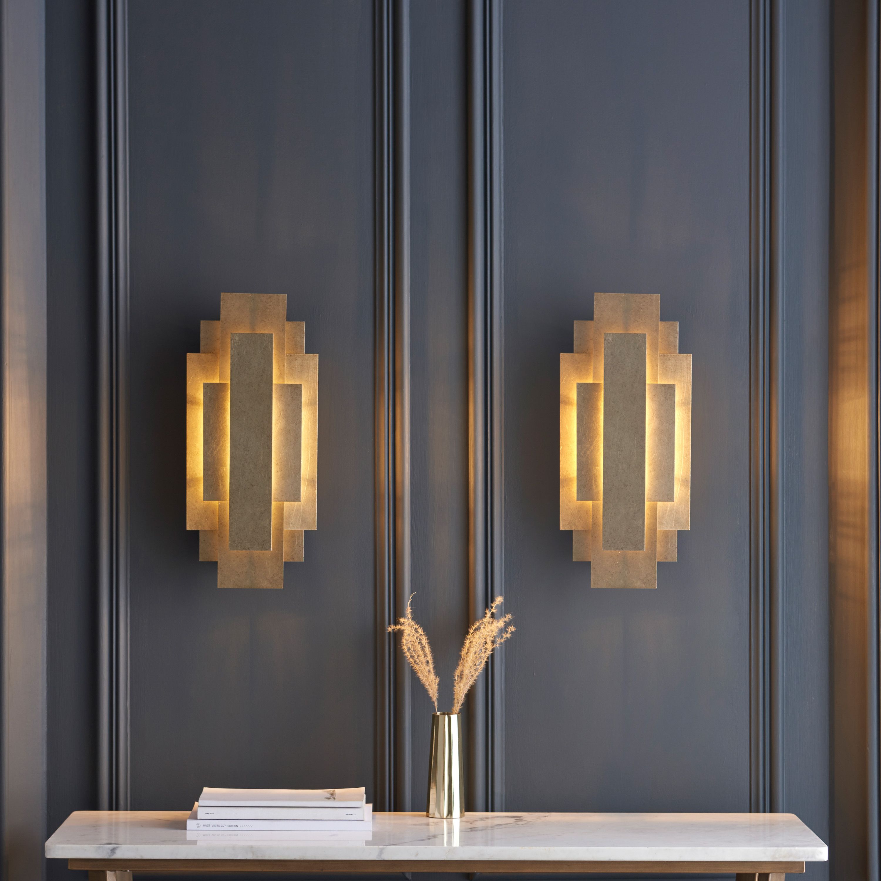 Regent Wall Light – Silver – Set of 2