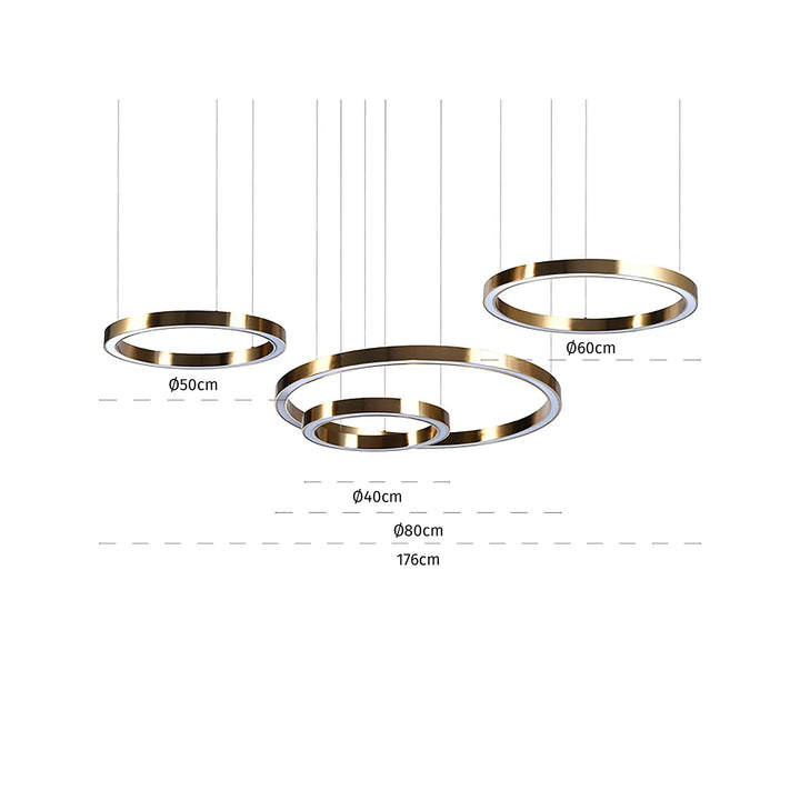 Richmond Interiors Lilou Chandelier – Brushed Gold