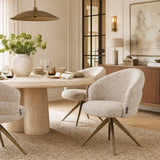 Richmond Interiors Zendaya Swivel Chair – Biscotti