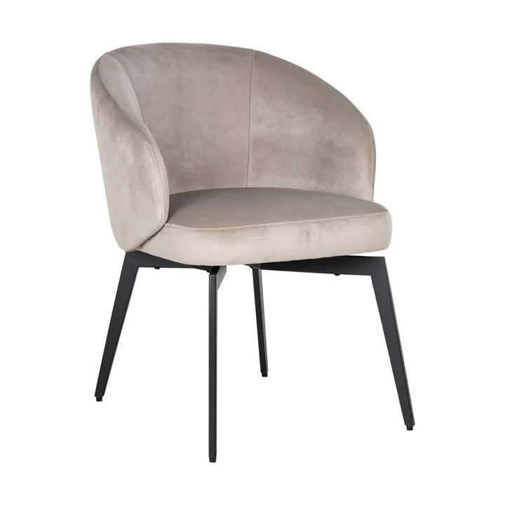 Richmond Interiors Amphara Dining Chair – Khaki Velvet