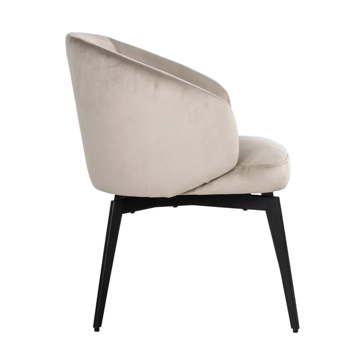 Richmond Interiors Amphara Dining Chair – Khaki Velvet