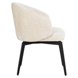 Richmond Interiors Amphara Dining Chair – White Chenille