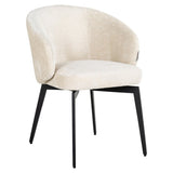 Richmond Interiors Amphara Dining Chair – White Chenille