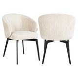 Richmond Interiors Amphara Dining Chair – White Chenille