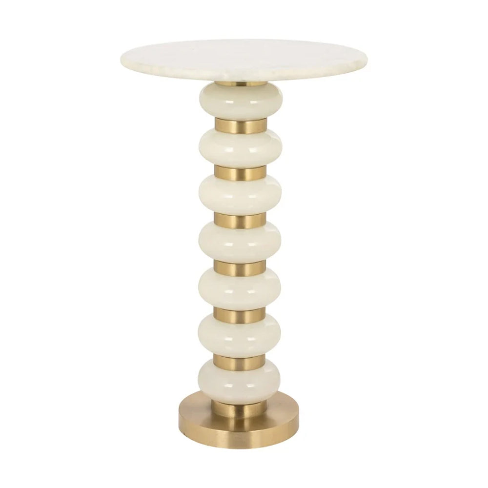 Richmond Interiors Barbara Side Table – White – Shropshire Design
