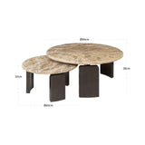 Richmond Interiors Bayonne Coffee Tables – Bronze – Set of 2