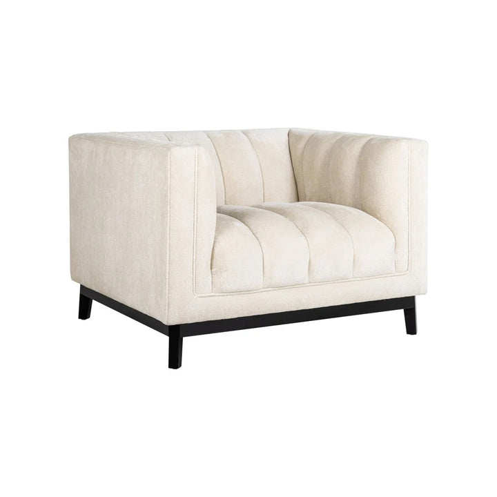 Richmond Interiors Beaudy Easy Chair in White Chenille