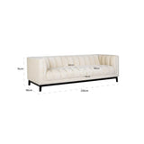 Richmond Interiors Beaudy Sofa in White Chenille