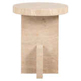 Richmond Interiors Biltmore Side Table - Beige Travertine
